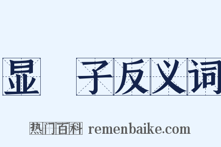 显騃子反义词是什么意思的图片